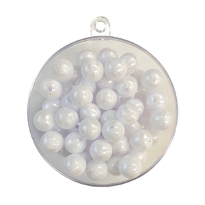 Plastic Pearl beads 6mm and 9mm in white by Craftworkz