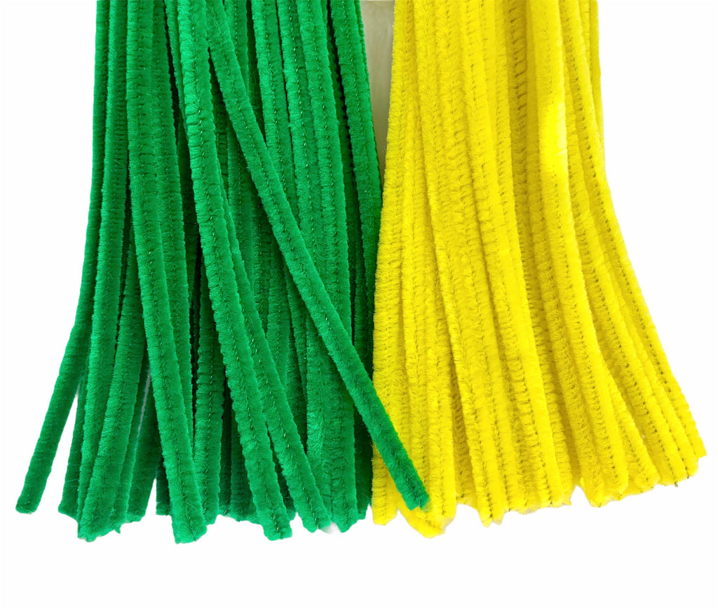 Green Chenille Stem Pipe Cleaners - Pack of 50, The Christmas Cart