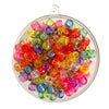 Plastic pony beads in glitter multi coloured mix.