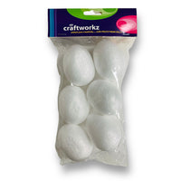 Craftworkz polystryene egg shapes ( sometimes referred to as decofoam eggs ) are available in 2 sizes, and are the ideal way to add dimension and texture to your Easter crafts or school project.