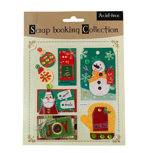 Christmas themed, 3D scrapbooking sticker & embellishments SCX601C by Craftworkz.