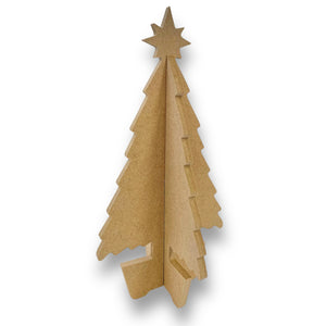 These MDF Xmas trees comes flat-packed for easy self-assembly. Each tree is made up of 2 pieces that slot together. Available in 3 size options and cut from 6mm MDF craftwood. Made in Australia by Craftworkz.