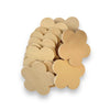 Pack of 12 plywood flower shape craft blank by Craftworkz.