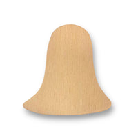 Plywood bell shape #9 measuring approximately 7cm high. Available in 2 different shapes and sold in packs of 12 pieces by Craftworkz.