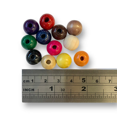 Wooden Beads 12mm size available in various colours by Craftworkz.
