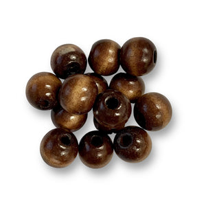 Wooden beads 16mm in brown by Craftworkz.