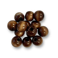 Wooden beads 18mm Brown in a 100 piece pack by Craftworkz.