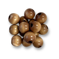 Wooden beads 18mm Tan in a 100 piece pack by Craftworkz.