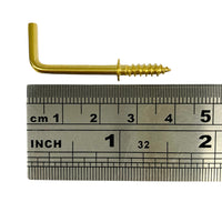 Brass screw hook 25mm