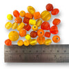 Glass Beads Assorted Citrus Mix