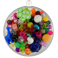Assorted plastic craft beads bulk pack