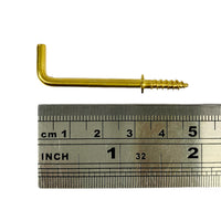 Craftworkz L-shaped brass screw hook in the 32mm size option.