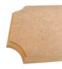 A rectangle shaped MDF blank plaque with fancy corners. Comes with a neat routered edge and is sold plain, ready to be decorated. 