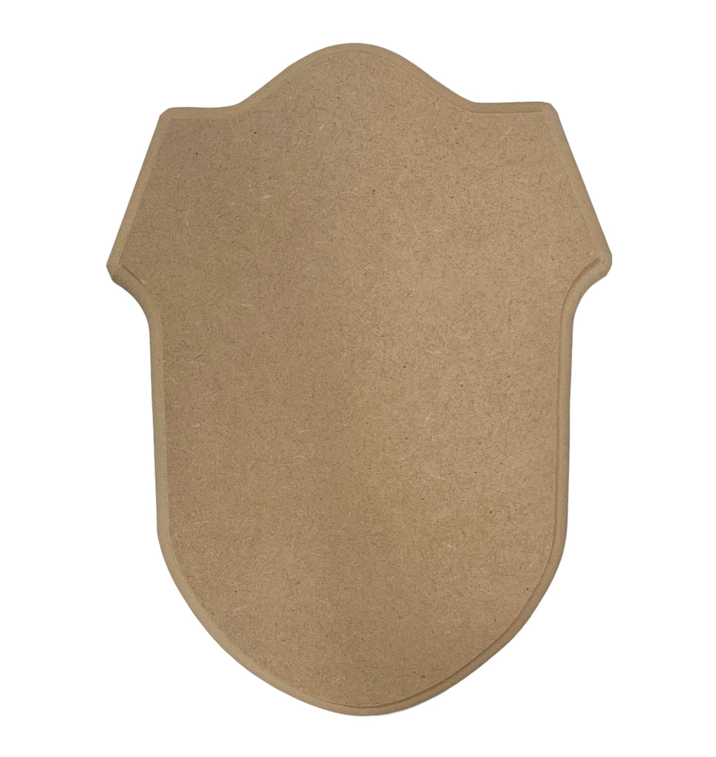 A beige MDF craft blank with a routered edge, intended for crafting and decoration. Made in Australia by Craftworkz.