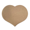 A blank MDF wooden heart shaped plaque with a routered edge for customization.