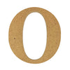 A natural MDF wooden letter O craft blank by Craftworkz on a white background