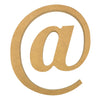 A natural MDF wooden at sign symbol craft blank by Craftworkz on a white background