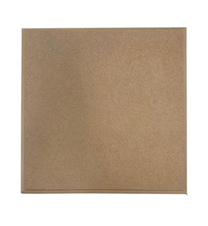 Craftworkz MDF square plaque with a routered edge. Measures 190 x1 90 x9 mm thick.