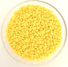 Craftworkz size 10/0 approx. 2mm glass seed beads in opaque yellow. Available in over 30 colours.