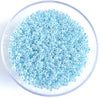 Craftworkz size 10/0 approx. 2mm glass seed beads in pearl blue. Available in over 30 colours.