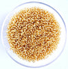 Craftworkz size 10/0 approx. 2mm glass seed beads in transparent gold. Available in over 30 colours.
