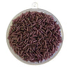 Glass bugle bead in plum colour 6mm