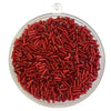 Glass bugle bead red colour 