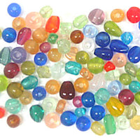 Glass Beads Frosted Small Mix
