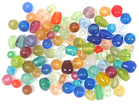Glass Beads Frosted Small Mix