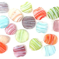 Glass Beads Opaque Swirl Matt Mix