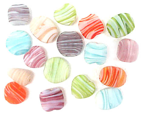 Glass Beads Opaque Swirl Matt Mix