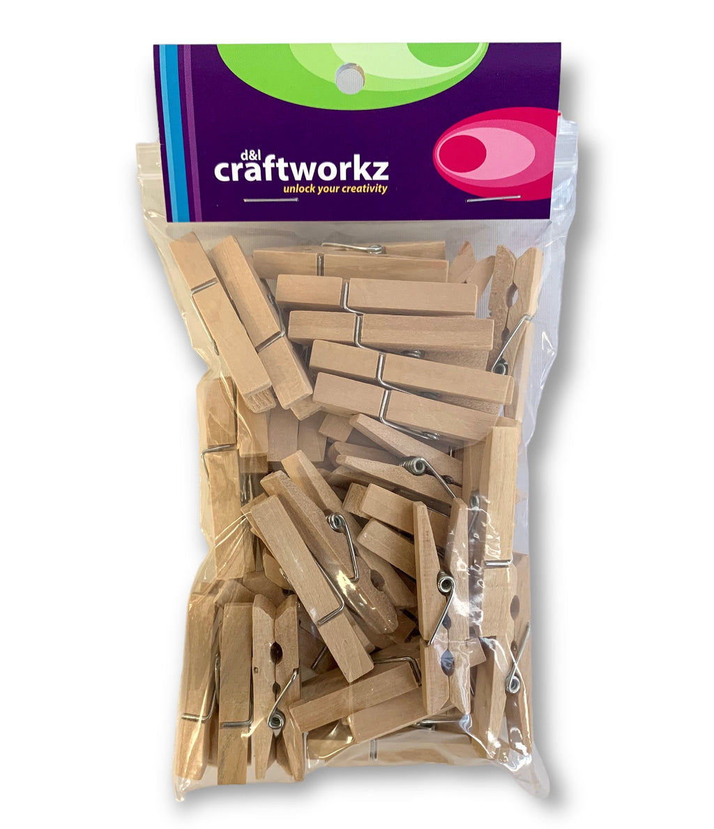 Mini pegs 45mm x 48 pieces by craftworkz