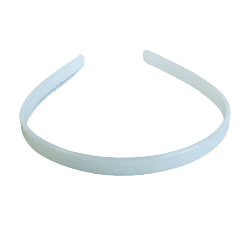 Plastic self cover head bands 12mm wide.