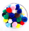 Multi coloured craft pom poms