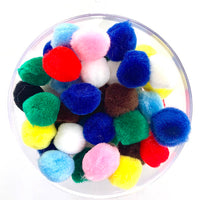 Multi coloured craft pom poms