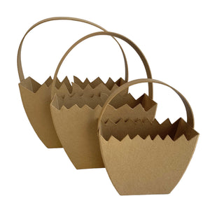 Paper Mache set of 3 egg basket