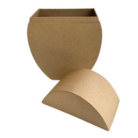 Standing Paper Mache egg container craft blank - lid off