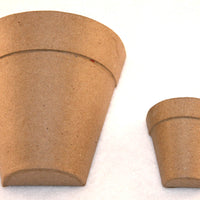 Paper Mache Half Pots