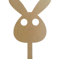 MDF Bunny Mask with handle