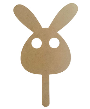 MDF Bunny Mask with handle