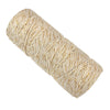 Craftworkz Twine in Gold is a 2 tone twine, 4ply white cotton twine with a gold metallic thread. Comes on a 100m roll.