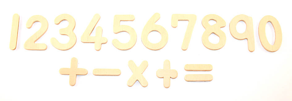 Wooden Numbers 25mm x 3mm Thick